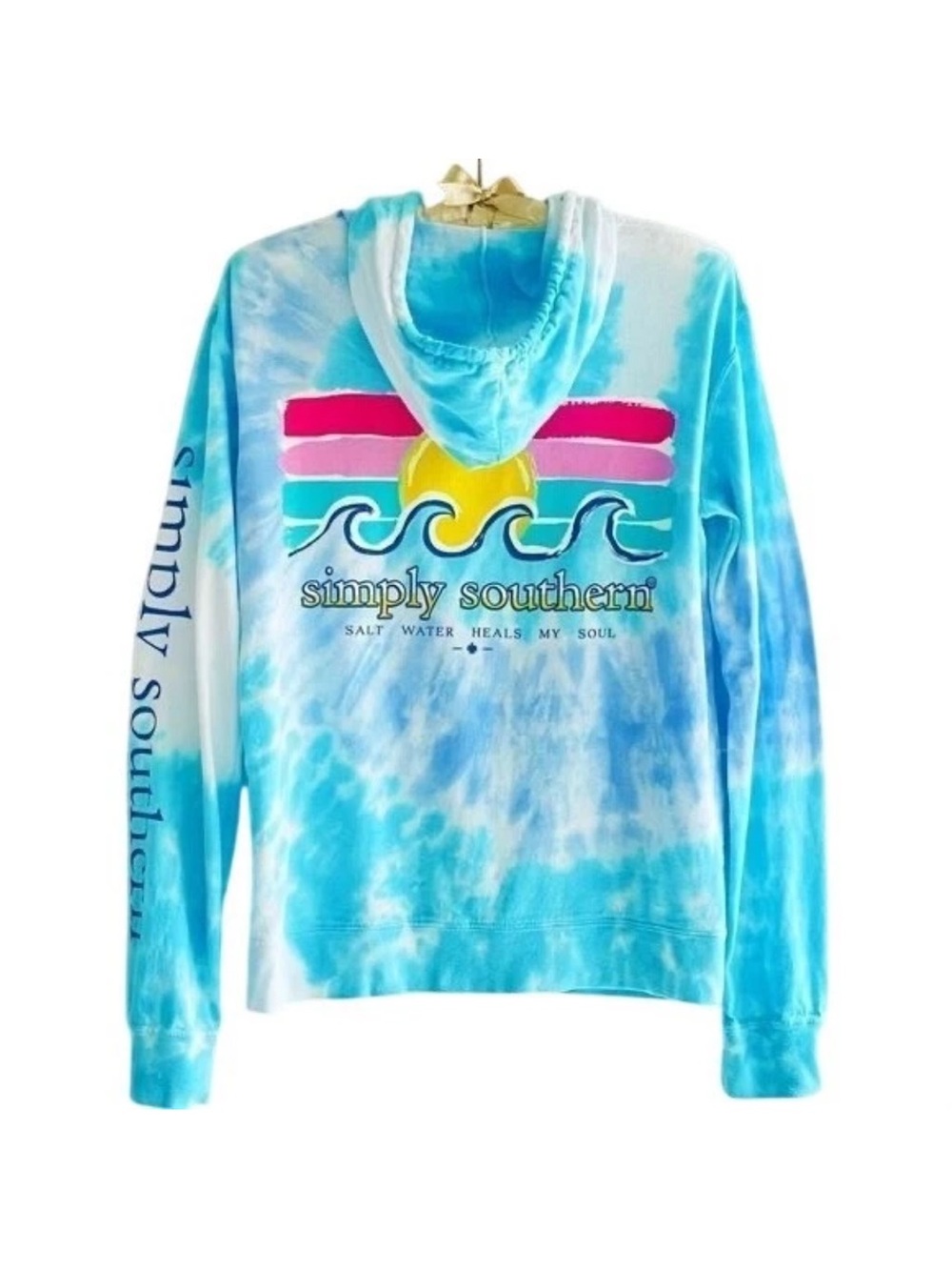 Simply southern salt heals the soul long sleeve hoodie size large - Picture 3 of 7